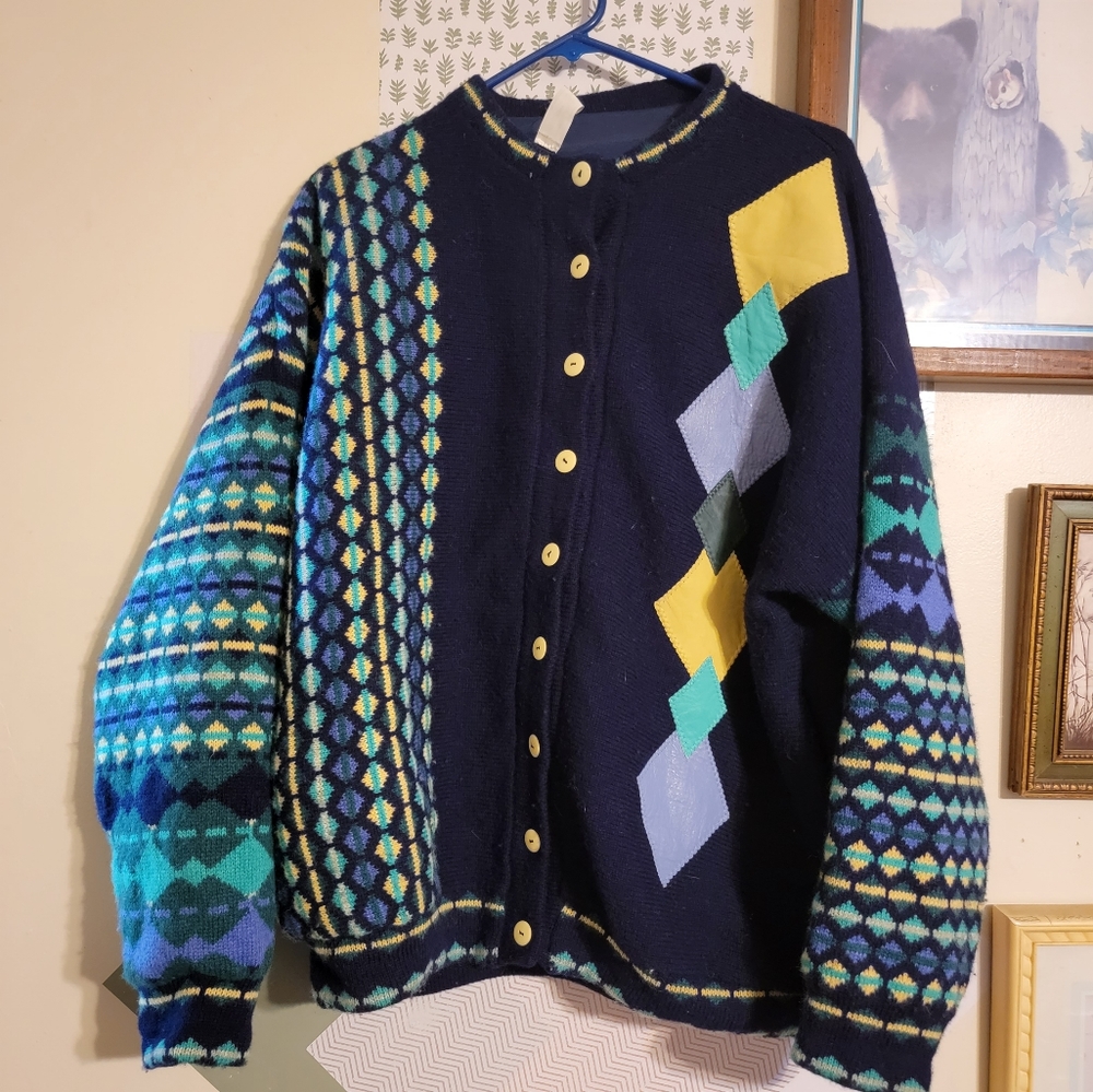 Vintage | 80s Thick Sweater Coat - Picture 1 of 5